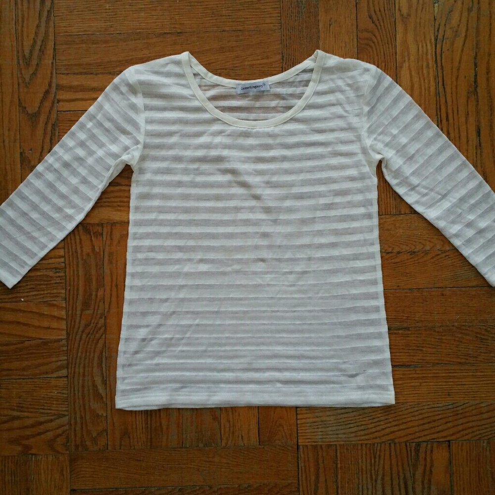 White stripes see through top XS New